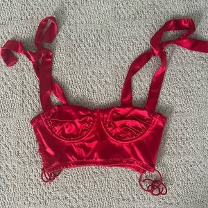 Adika red corset top